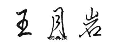 駱恆光王月岩行書個性簽名怎么寫