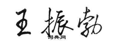 駱恆光王振勃行書個性簽名怎么寫