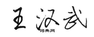 駱恆光王漢武行書個性簽名怎么寫