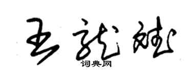 朱錫榮王龍斌草書個性簽名怎么寫