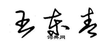 朱錫榮王東青草書個性簽名怎么寫