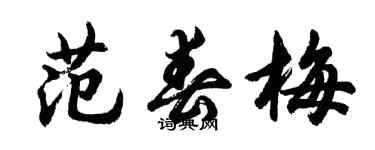 胡問遂范春梅行書個性簽名怎么寫