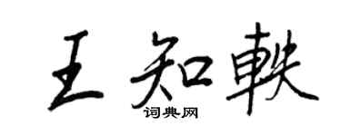 王正良王知軼行書個性簽名怎么寫