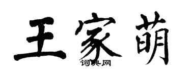 翁闓運王家萌楷書個性簽名怎么寫