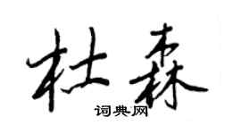 王正良杜森行書個性簽名怎么寫
