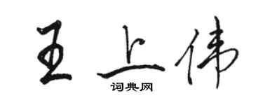 駱恆光王上偉行書個性簽名怎么寫