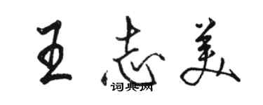 駱恆光王志美行書個性簽名怎么寫