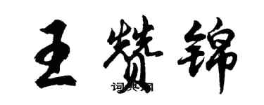 胡問遂王贊錦行書個性簽名怎么寫