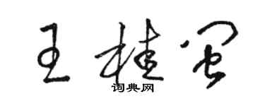 駱恆光王桂閩草書個性簽名怎么寫