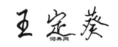 駱恆光王定葵行書個性簽名怎么寫