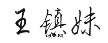 駱恆光王鎮妹行書個性簽名怎么寫