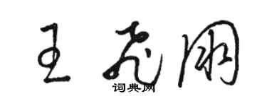 駱恆光王飛朋草書個性簽名怎么寫