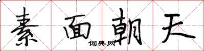 段相林素麵朝天行書怎么寫
