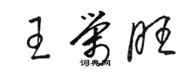 駱恆光王榮旺草書個性簽名怎么寫