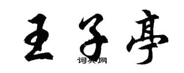 胡問遂王子亭行書個性簽名怎么寫