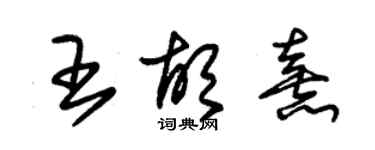 朱錫榮王胡熹草書個性簽名怎么寫