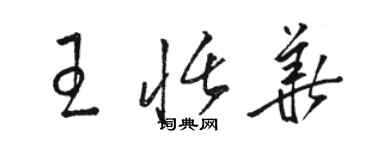 駱恆光王恬華草書個性簽名怎么寫