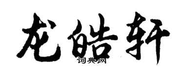 胡問遂龍皓軒行書個性簽名怎么寫