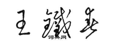 駱恆光王鐵春草書個性簽名怎么寫