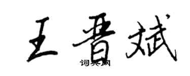 王正良王晉斌行書個性簽名怎么寫