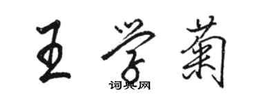 駱恆光王學菊行書個性簽名怎么寫