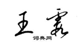 梁錦英王霞草書個性簽名怎么寫