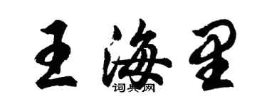 胡問遂王海里行書個性簽名怎么寫