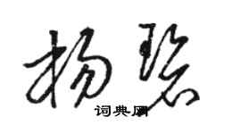 駱恆光楊碧草書個性簽名怎么寫