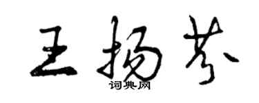 曾慶福王揚芬行書個性簽名怎么寫