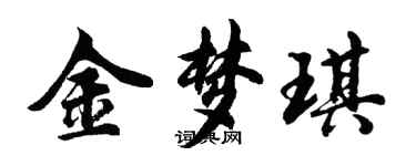 胡問遂金夢琪行書個性簽名怎么寫