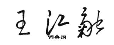 駱恆光王江融草書個性簽名怎么寫