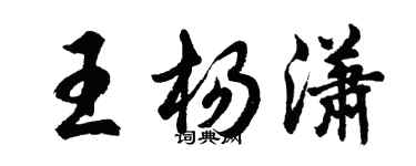 胡問遂王楊瀟行書個性簽名怎么寫