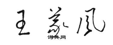 駱恆光王義風草書個性簽名怎么寫