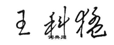 駱恆光王科猛草書個性簽名怎么寫