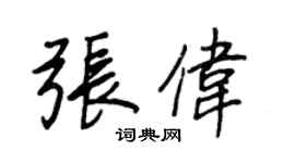 王正良張偉行書個性簽名怎么寫