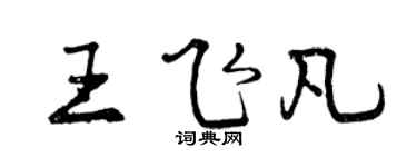 曾慶福王飛凡行書個性簽名怎么寫