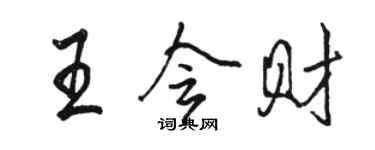 駱恆光王會財行書個性簽名怎么寫