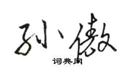 駱恆光孫傲行書個性簽名怎么寫