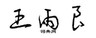 曾慶福王雨良草書個性簽名怎么寫