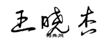 曾慶福王曉杏草書個性簽名怎么寫