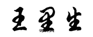 胡問遂王里生行書個性簽名怎么寫