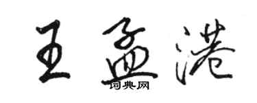 駱恆光王孟港行書個性簽名怎么寫