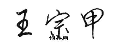 駱恆光王宗甲行書個性簽名怎么寫