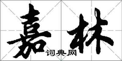 胡問遂嘉林行書怎么寫