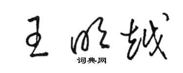 駱恆光王明越草書個性簽名怎么寫