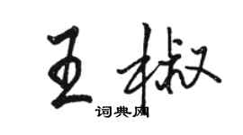 駱恆光王椒行書個性簽名怎么寫