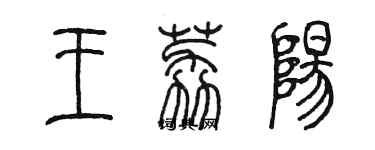 陳墨王荔陽篆書個性簽名怎么寫