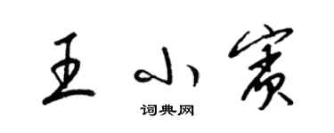 梁錦英王小賓草書個性簽名怎么寫