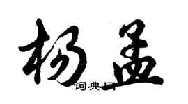 胡問遂楊孟行書個性簽名怎么寫