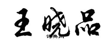 胡問遂王曉品行書個性簽名怎么寫